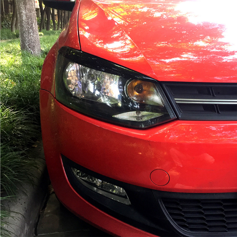 Suitable for Volkswagen New Polo 2010-2017 Front Bumper Eye Headlight Eyebrow Light Car Sticker Cross-Border Modification Parts