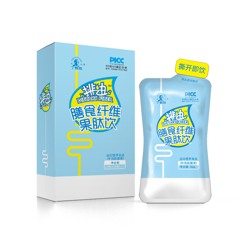 Professor Ding Dietary Fiber Fruit Peptide Drink Constipation and Bleachy Moisturizing Intestinal Dinner Save Star and Enjoy Skinny 5 bags/box