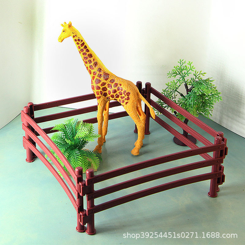 16CM simulation fence toy large sand table fence ornaments animal fence plastic fence farm scene accessories