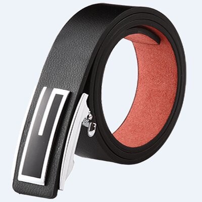 New men's belt toothless non-porous inner wear automatic buckle smooth buckle trouser belt business casual Korean belt wholesale
