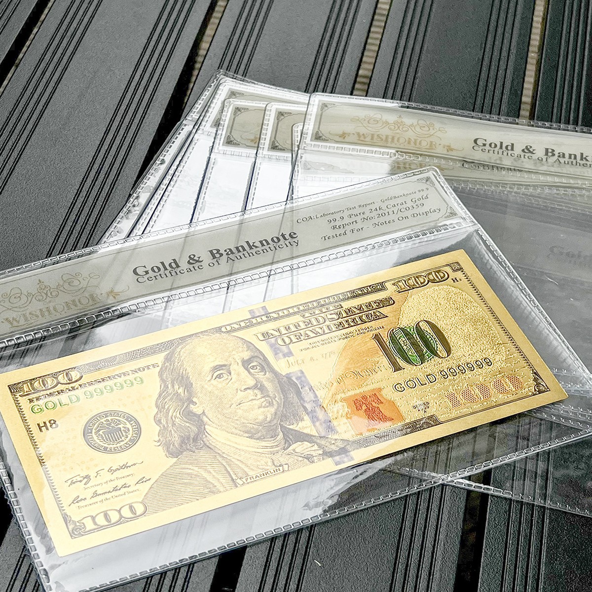 Pvc Bag Gold Foil Commemorative Banknote Card Card Various Commemorative Card Collection Bags Can Be Printed