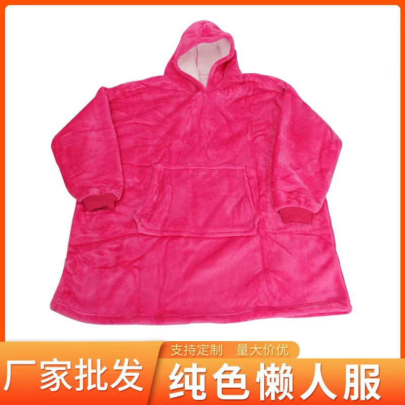 Кросс-бодерная утолщенная ночная рубашка для ленивых, флисовый капюшон, плед для ТВ, утепленная одежда для улицы, пижама для ленивых, оптовая продажа