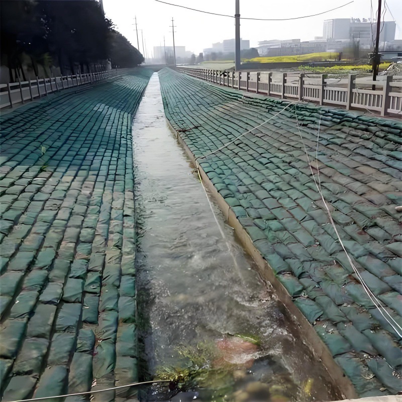 Slope Protection Green Ecological Bag Slope Protection Greening River Flood Control Environmental Protection Geomembrane Hillside Retaining Grass Seed Planting Bag
