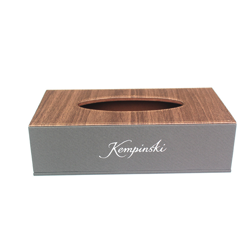 Room Supplies Hotel Service Guide Book Notes Clip Leather Remote Control Holder Tea Bag Storage Box Decked Tissue