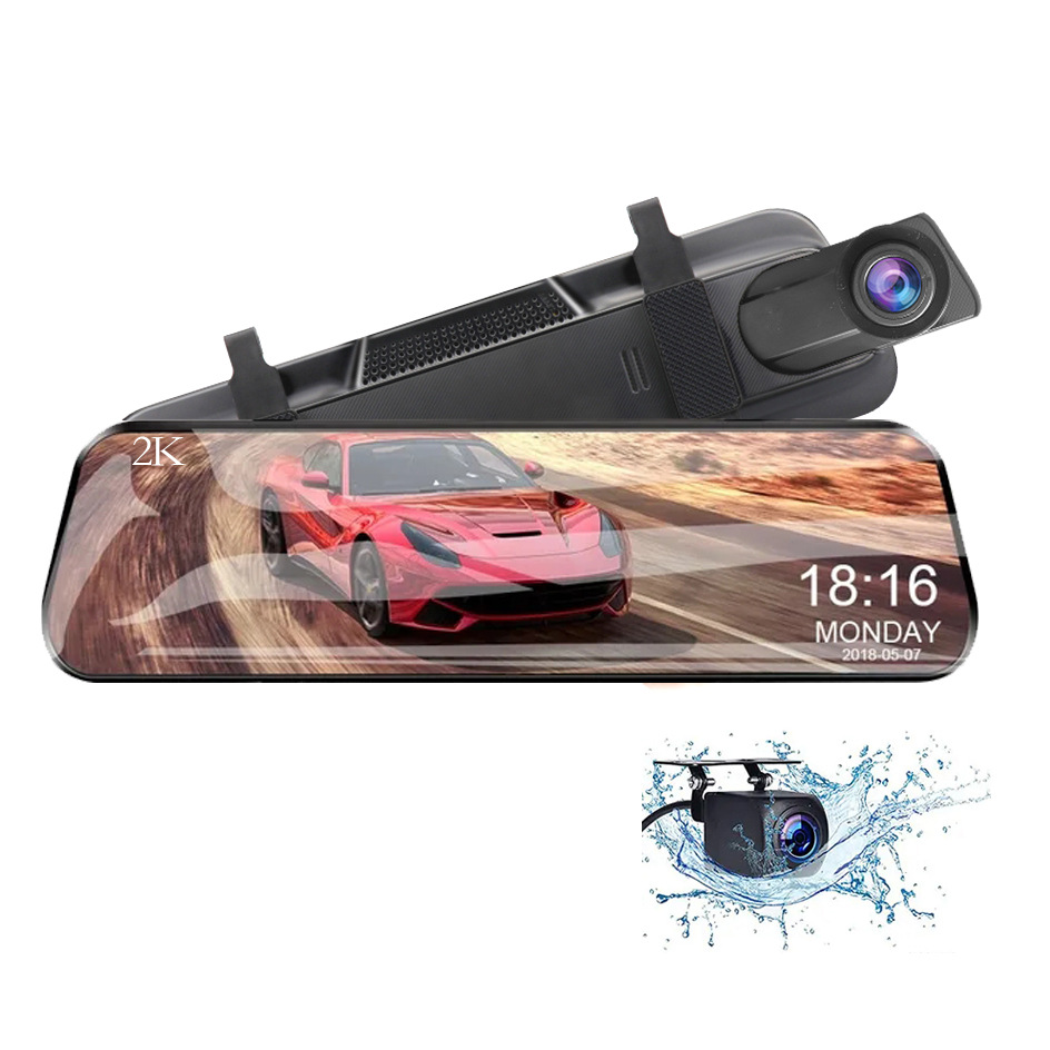 10inch Full Screen Adas Streaming Driving Recorder 4K High-Definition Rearview Mirror Dual-Lens Reversing Image with Wifi