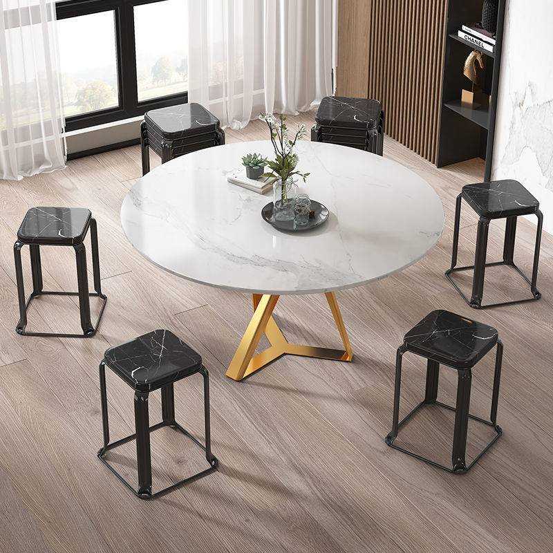 Modern Minimalist Wrought Iron Square Stool, Fast Food Stool, Thickened Wrought Iron Set Stool, Dining Table Stool, Storage Stool, Reinforced Iron Stool, Household Stool