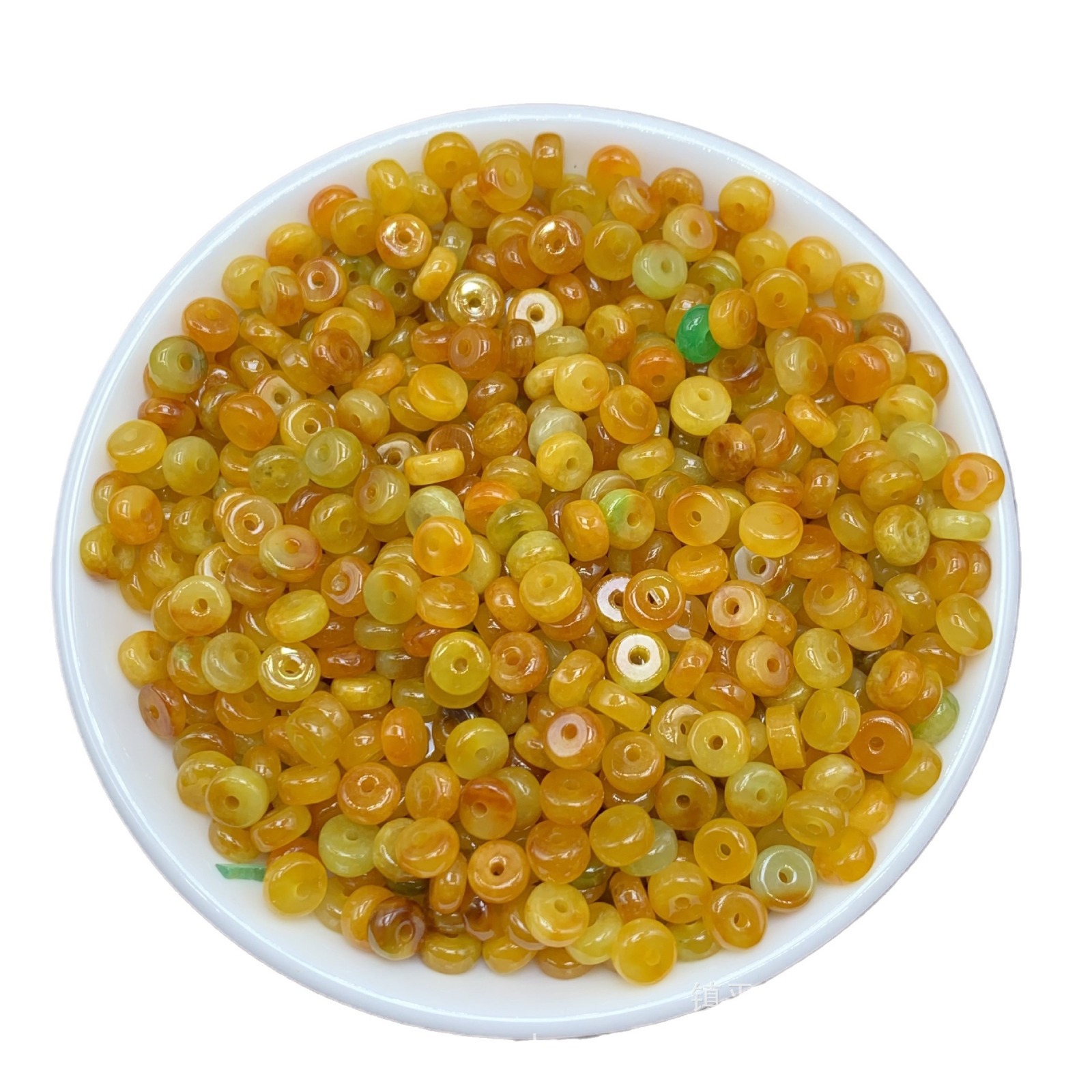 Myanmar jade yellow rose 6mm abacus beads wholesale DIY loose beads accessories bracelet necklace jade jewelry wholesale