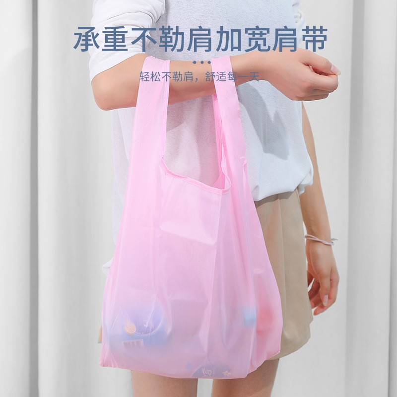 Creative Square Folding Shopping Bag Solid Color Foldable Household Supermarket Storage Bag Logo Wholesale Eco-Friendly Canvas Bag