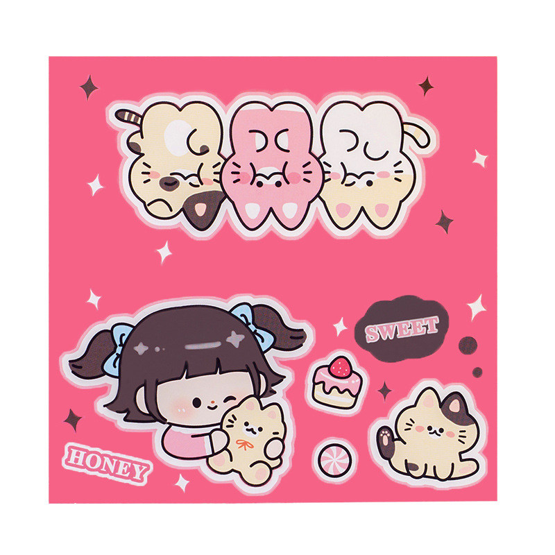 Hangsu Original Special-Shaped Cartoon Card Head Ins Cute Gift Message Small Card Creative Decoration Folded Card Head