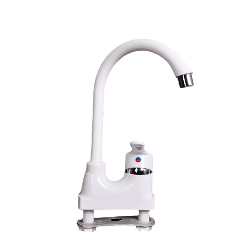 Plastic household hot and cold faucet single hole double hole wash basin bathroom basin kitchen vegetable basin factory straight hair