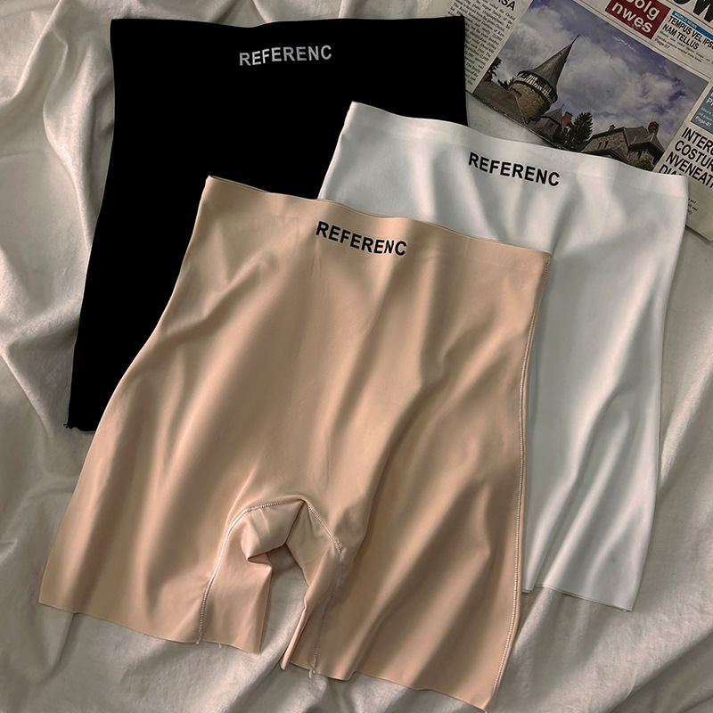 Однотонные защитные брюки для женщин, нижнее белье из льняного шелка, бесшовные, высокие, анти-экспозиция, леггинсы