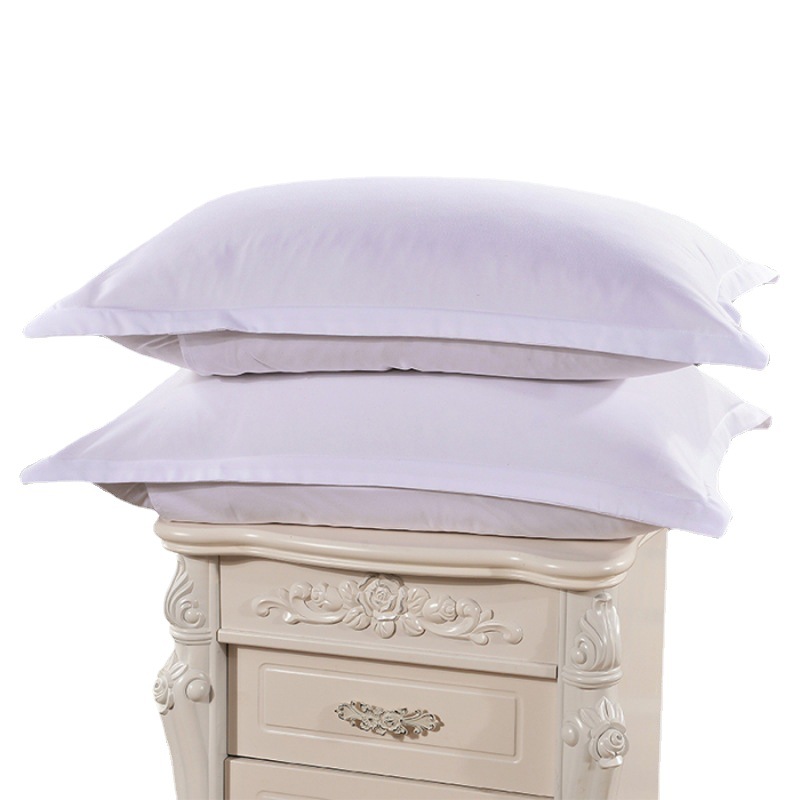 Hotel Bedding Hospital Polyester Encrypted Thickeneded Pure White 48*74cm Pillowcase Single Pillowcase