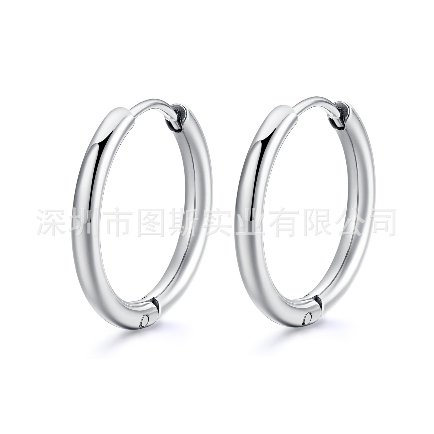 Japanese and Korean version of simple titanium steel earrings piercing jewelry stainless steel earrings earrings earrings earrings round wire earrings manufacturers spot
