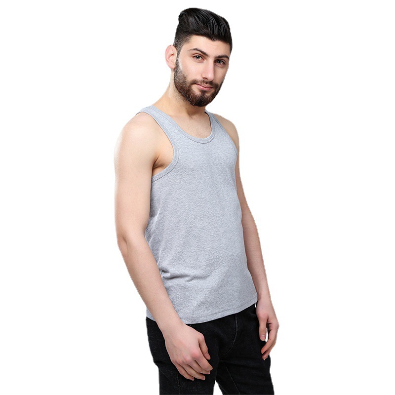 2025 Spring and Summer Pure Cotton Men's Vest Sports Vest Men's Casual Vest Pure Cotton Men's Base Vest