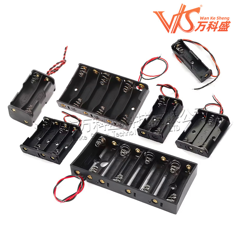 Factory direct No. 5 battery box 1/2/3/4/6/8 with thick line No. 5 battery box with 15cm line