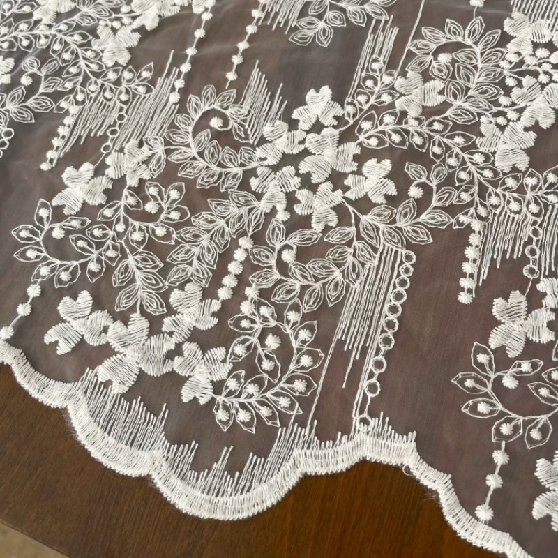 Новая белая водорастворимая хлопковая сетка для вышивки, оптовая продажа, детская одежда, кружевная ткань для платья