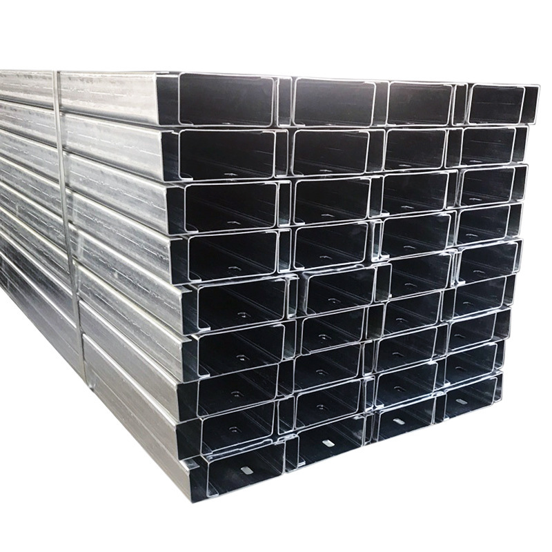 Tianjin small C- shaped steel cold-formed C- shaped steel high-zinc layer support with perforated photovoltaic bracket Q235B non-standard in stock