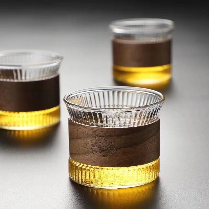 Wholesale Glass Heat Resistant Small Tea Cup Thickened Gongfu Tea Cup Tea Tasting Cup Coffee Cup Anti-scalding Heat Insulation Master Cup Single Cup