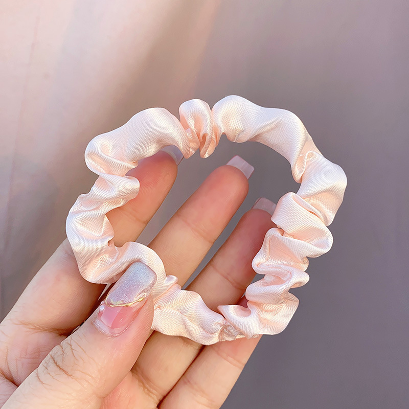 Satin small size Hair Ring Mulberry Silk Elegant Ponytail Hair Varied Hair Rope Headwear Women's No Marks Hair Care Hair Ring