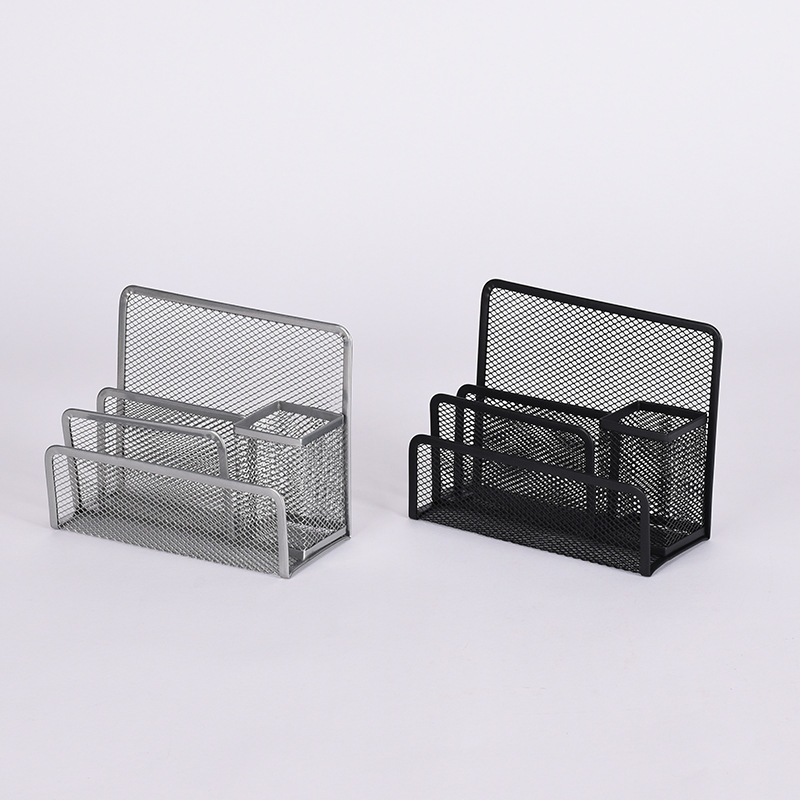 [Manufacturer] desktop office supplies letter pen holder combination barbed wire three-layer document letter rack wholesale