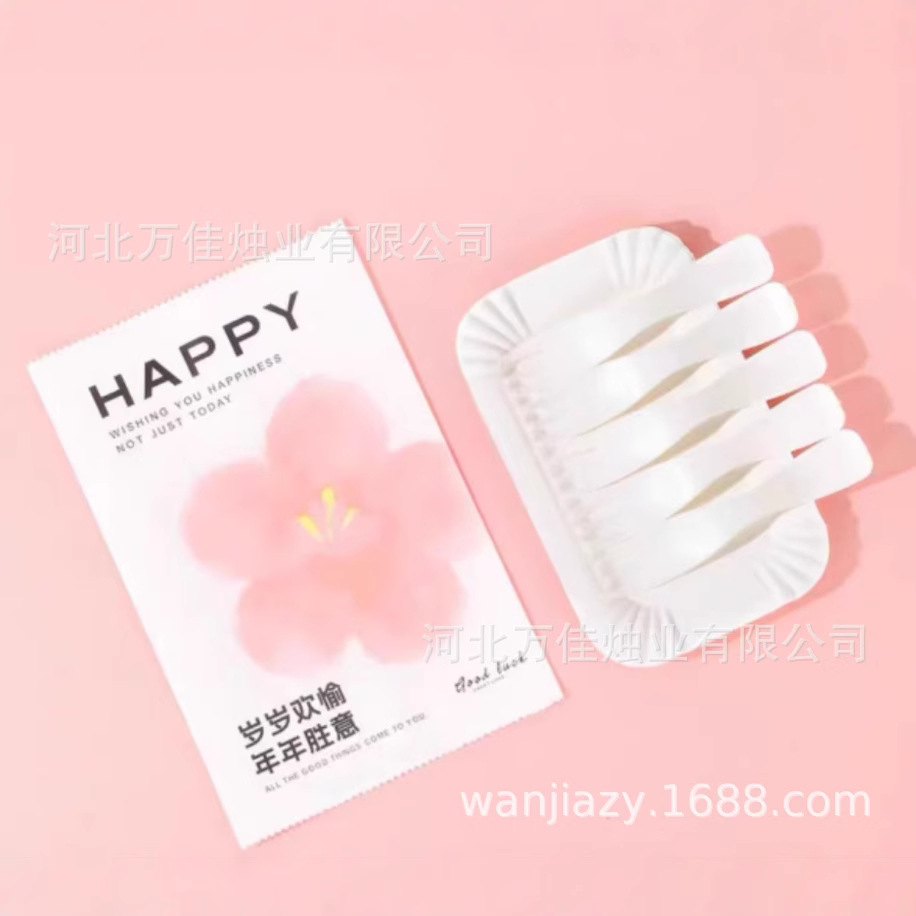 Birthday Cake Plate Cake Tableware Disposable Picnic Plate Dessert Plate Plastic Knife and Fork Paper Plate Party Party