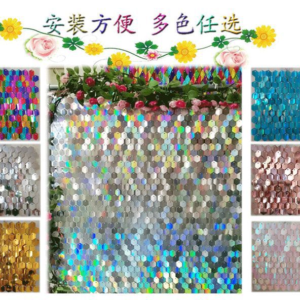 Гексагональная пневматическая пряжка с блестками для фона стены