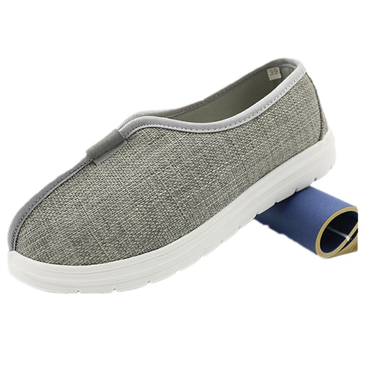 Hongren linen cloth monk shoes non-phase card dust monk meditation shoes men's and women's monk shoes lohan shoes spring and summer single shoes mesh surface