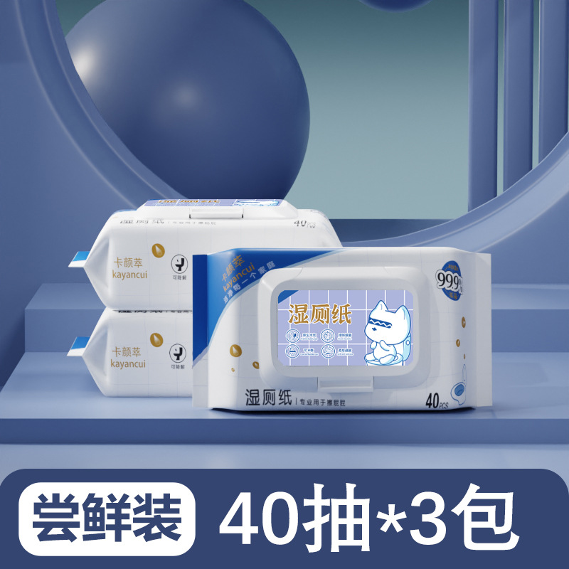 Wet Toilet Paper Factory Wholesale Household Affordable Pack 40 Smoke Disposable Portable Butt Wipe Adult Flushable Toilet Paper