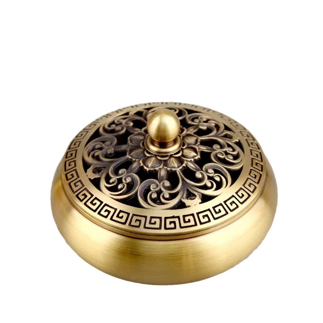 Incense seal incense printing pure brass incense tool bulk sandalwood wholesale incense ash incense spoon incense sweep incense spoon incense powder five-piece set