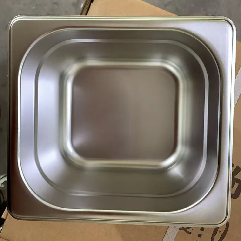 Stainless Steel Portion Tray Rectangular Portion Box with Lid Square Tray Fast Food Truck Food Tray European American Style Platter