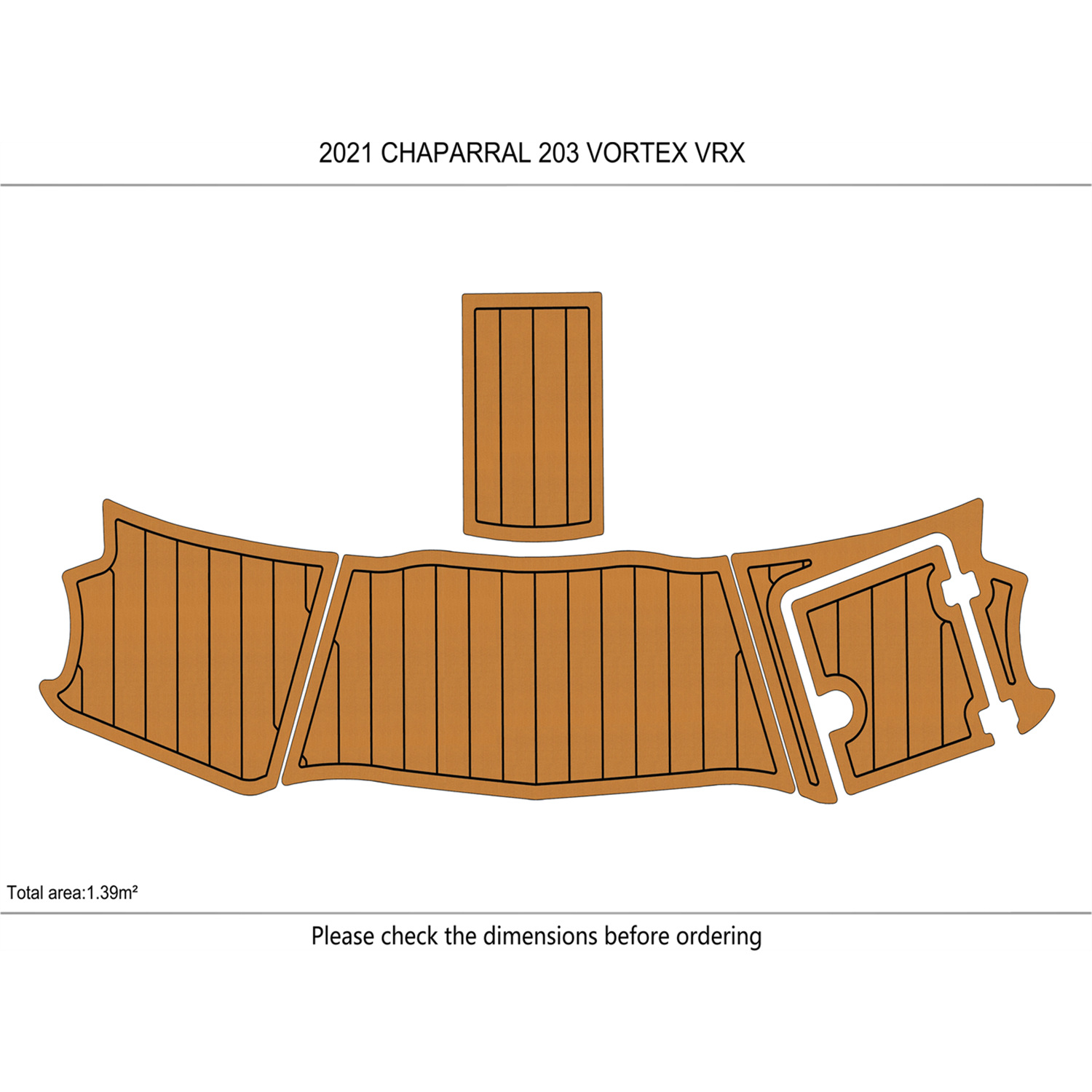 2021 Chaparral 203 Vortex Vrx Eva Faux Teak Marine Flooring