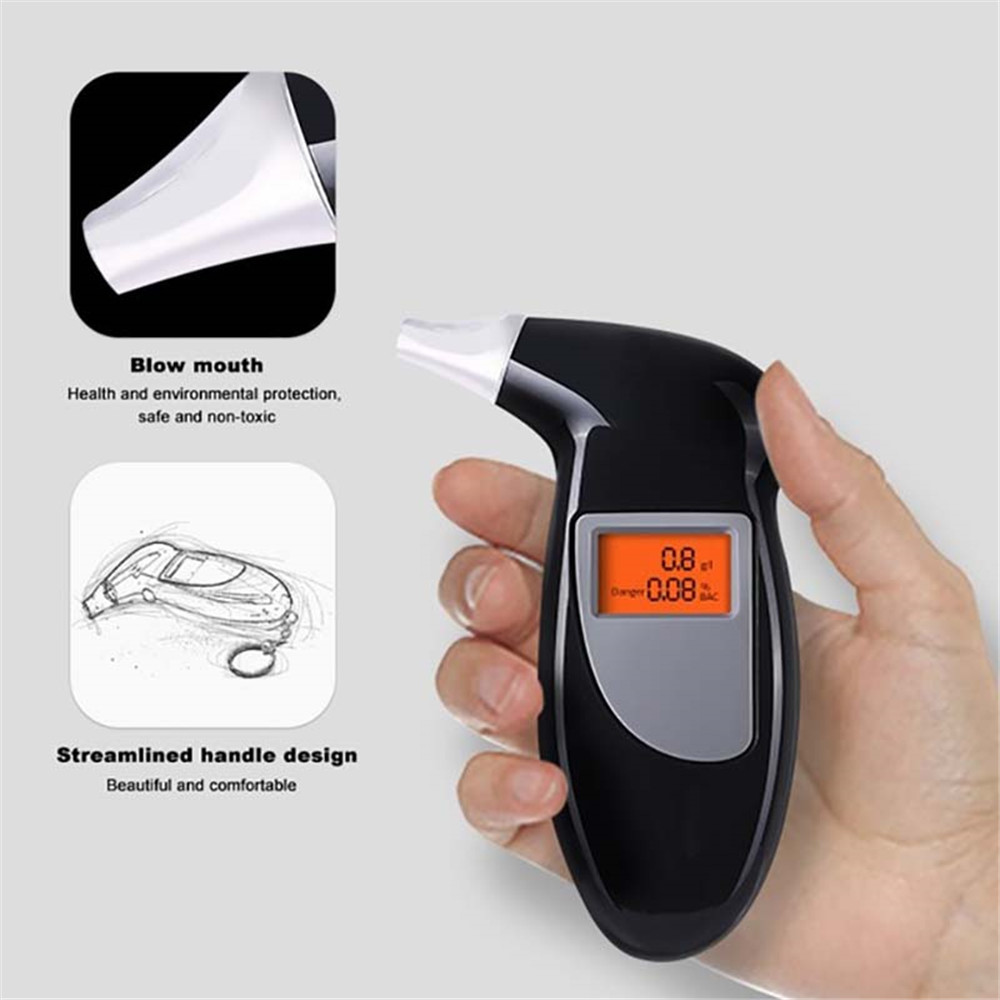 Backlit AT68 Alcohol Tester Car Blowing Portable High Precision Drunk Driving Tester