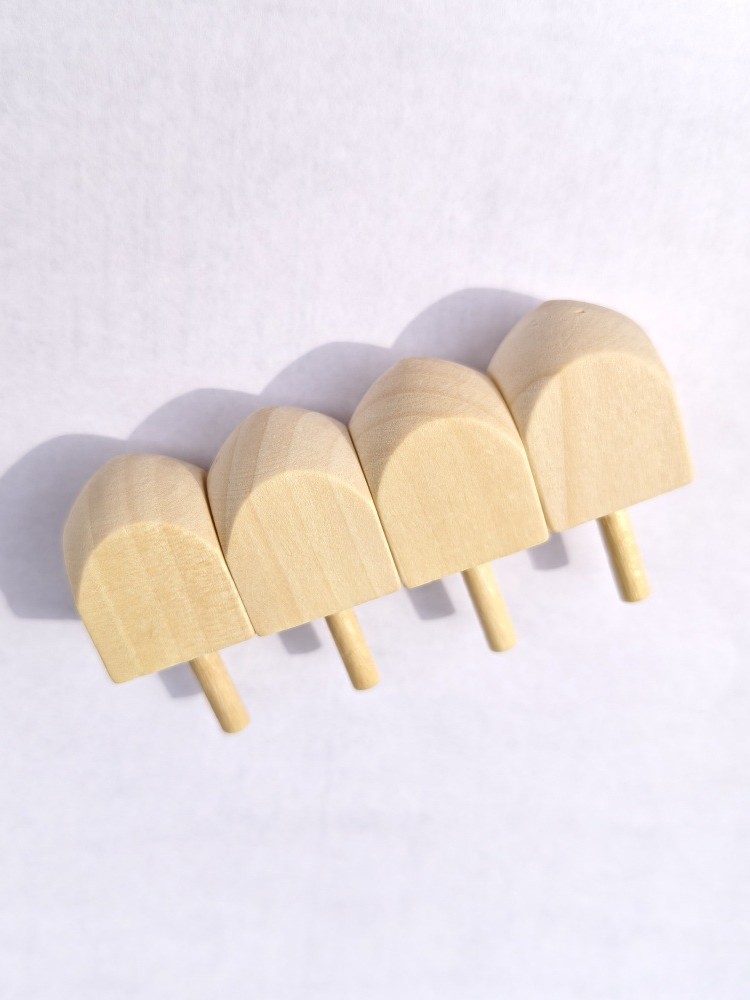 Пятно производителя 1.9*4.15см пустая деревянная верхняя часть без краски DIY граффити креативные ручные обучающие игрушки