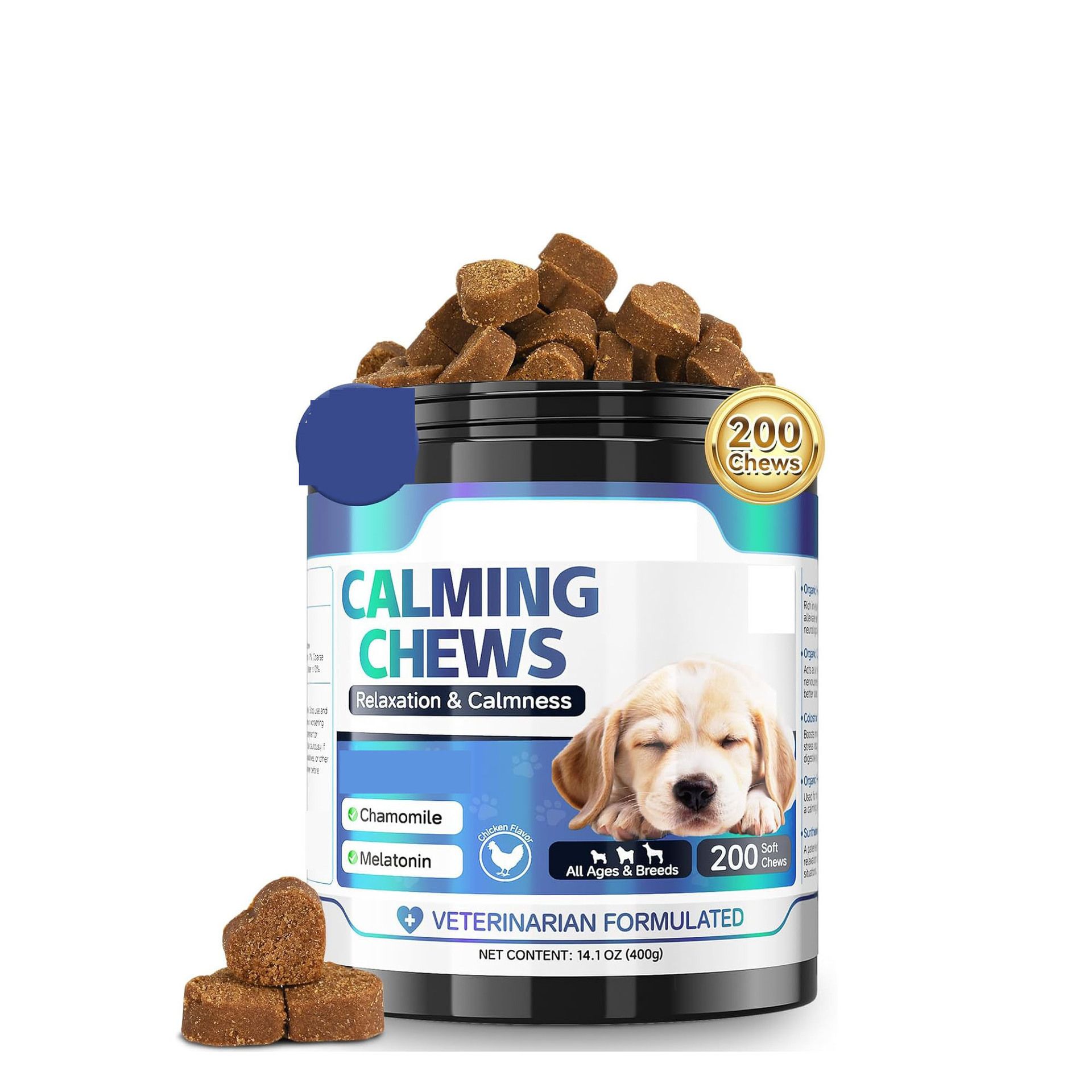 OEM Cross-border Pet Calm Chewable Tablets Dog Calm Supplement Soothing Emotional Soft Chew Source Factory