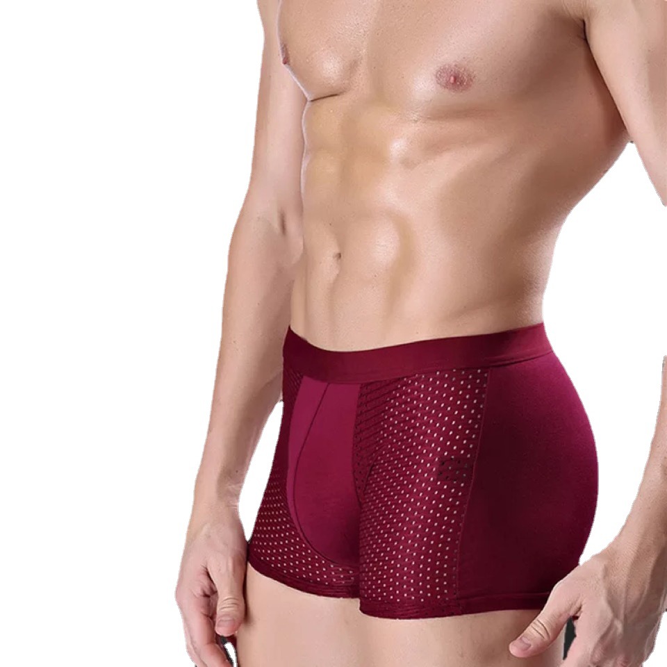 Ice Silk Men's Underwear Mesh U Convex Modal Men's Boxer Shorts Summer Fashion Men's Underwear Manufacturer Wholesale