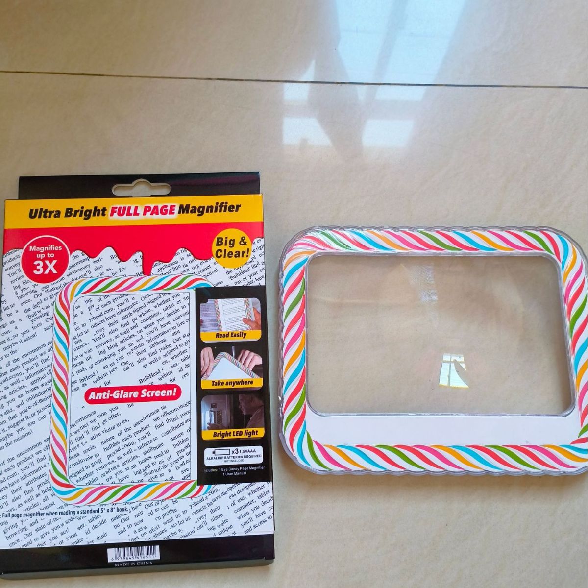 Portable reading Magnifier reading glasses with LED light screen Magnifier LED Lighted Magnifier