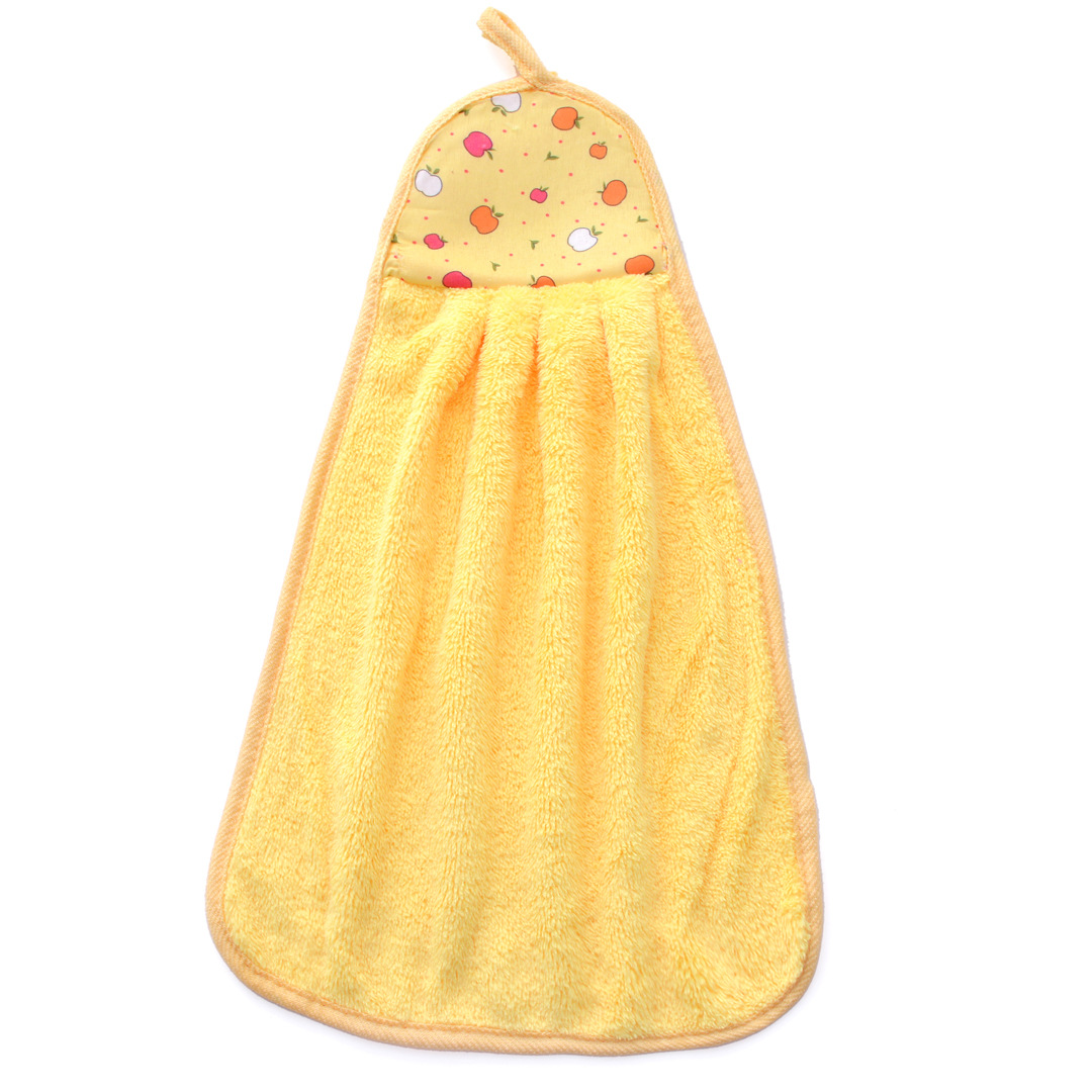 28*38cm dishcloth coral fleece kitchen hanging towel logo printing daily necessities small apple running Jianghu