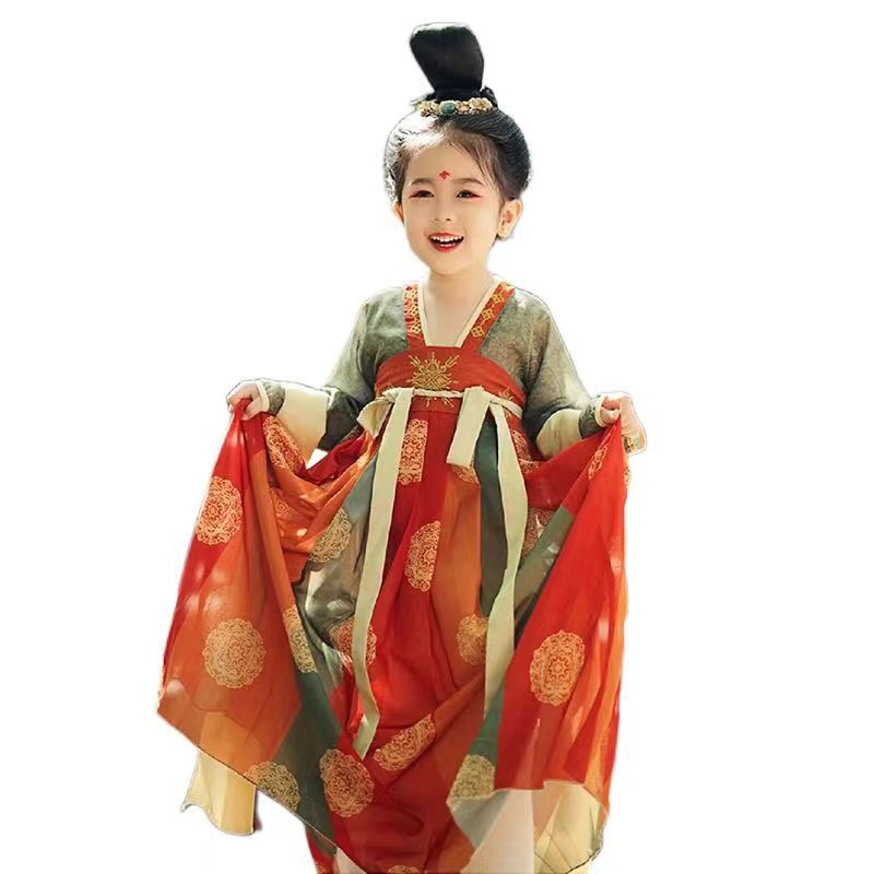 Girls Han Dynasty Spring and Autumn 2025 New Ancient Costume Chinese Style Baby Girl Super Fairy Princess Summer Style Dunhuang Ancient Style Tang Suit