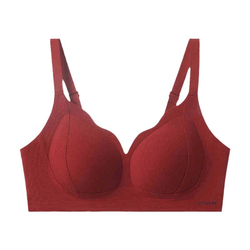Underwear Women's Big Chest Shown Small Landing Push-up Anti-sagging 2024 Explosive Red Benmingnian Bra