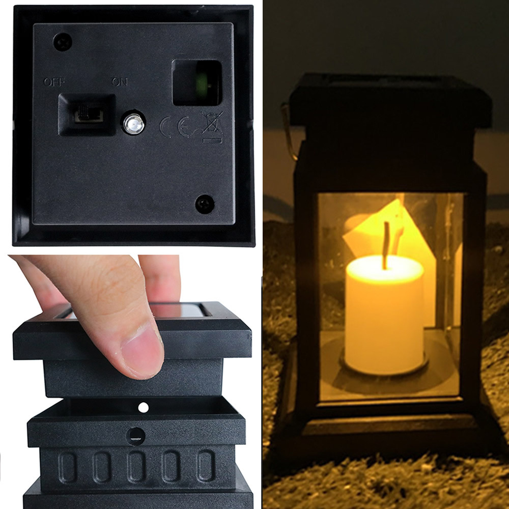 Solar candle lights LED highlight candle lights courtyard garden villa hanging lights outdoor lighting lights small palace lights