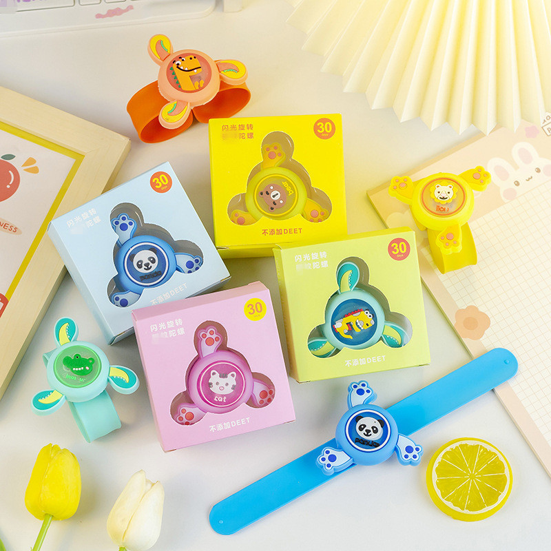 Gyro bracelet luminous summer hot sale flash children cartoon rotating watch stall night market square hot sale