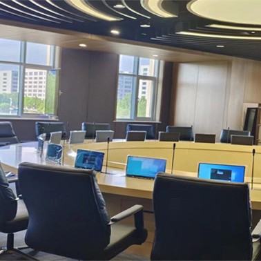 Conference system desktop terminal paperless conference system equipment intelligent high-definition dual-display LCD screen with microphone meeting
