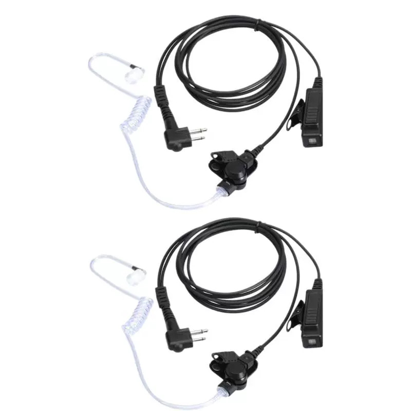 2 compatible Motorola walkie-talkie headset 2 pin sound tube CP200 GP2000 XU1100 PRO PPT