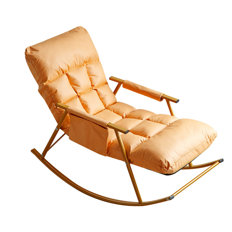 Living room light luxury rocking chair recliner adult balcony home leisure chair foldable lunch break lazy sofa rocking chair