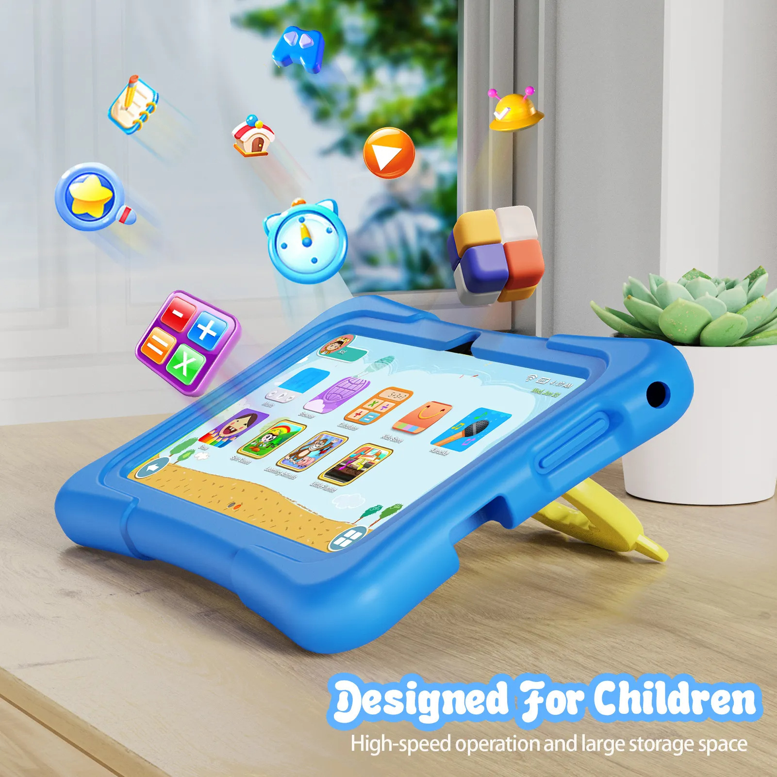 Cross-Border A133 Quad Core 7inch Children's Tablet Computer Student Education Wholesale Software Learning Machine Intelligent Learning