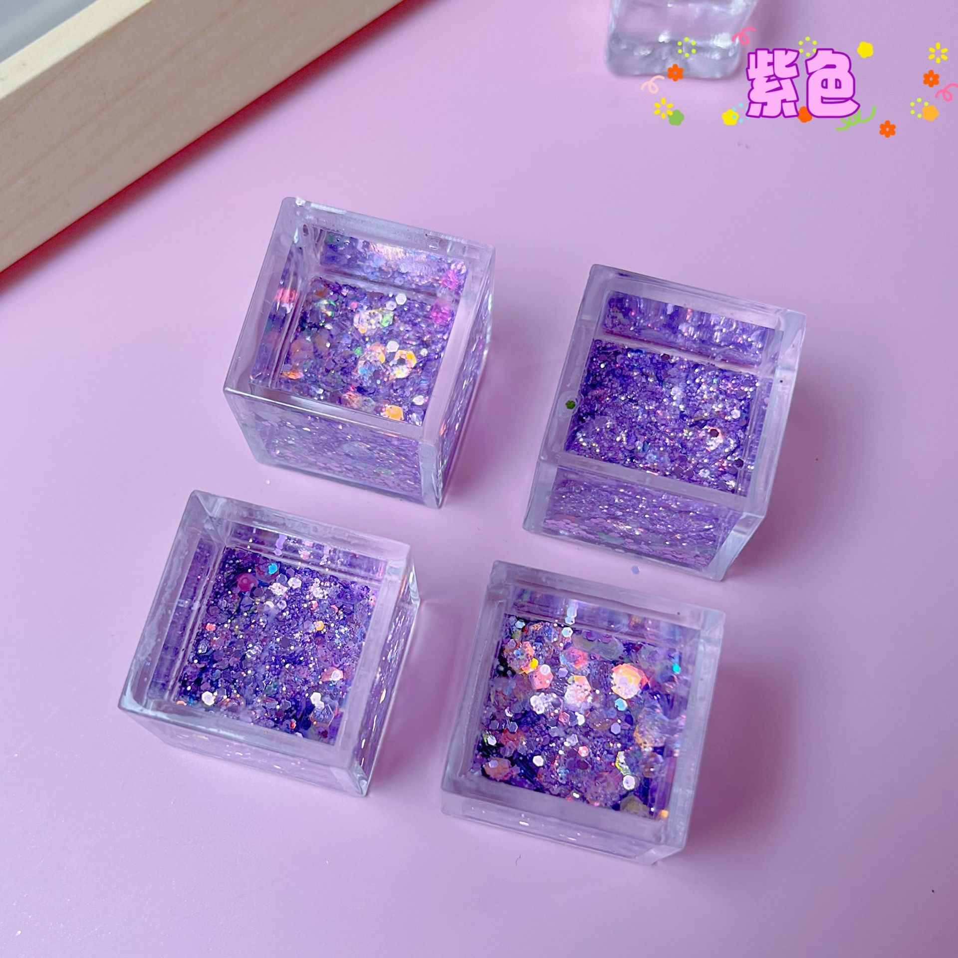 Creative quicksand Goka small ice cube transparent oil Goka brick DIY quicksand mahjong children's handmade toy in stock