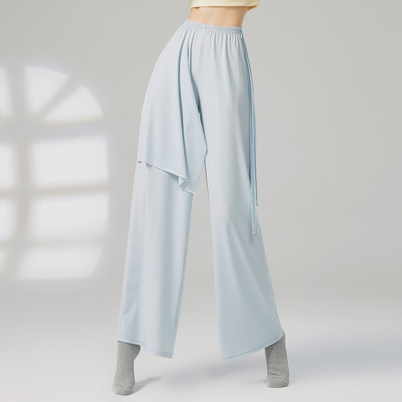 Брюки королевы, классические танцевальные брюки, свободные, с плавающим вуалью, широкие брюки, одежда для практики современного танца, тренировочные танцевальные брюки