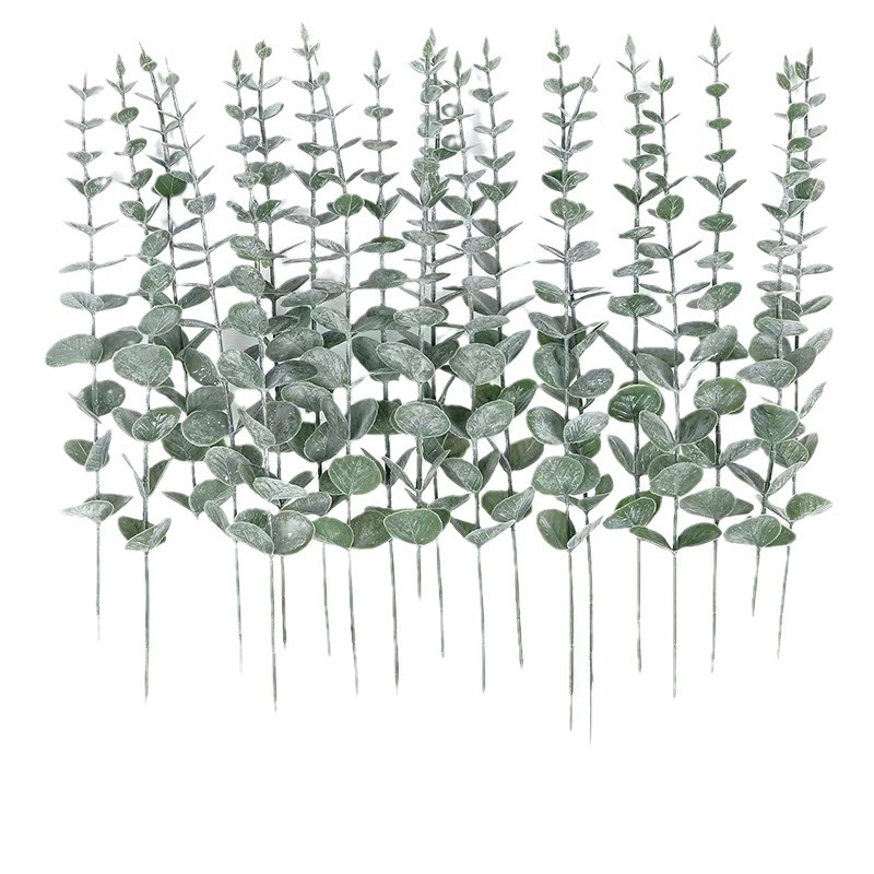 Cross-border artificial eucalyptus leaf stem eucalyptus leaf green branch decoration home decoration wedding green plant wholesale