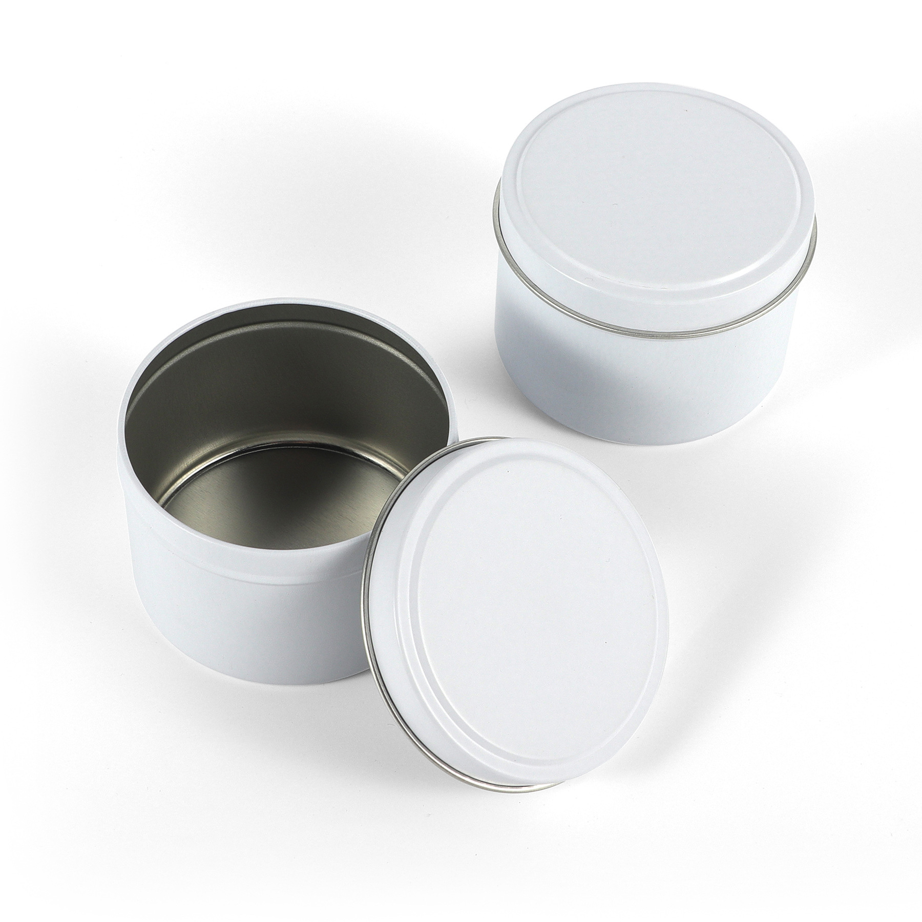 Aromatherapy Candle Jar 4oz Convex Lid Cross-border Spot Tinplate Candle Jar Small Iron Box 65*45 Simple Metal Style