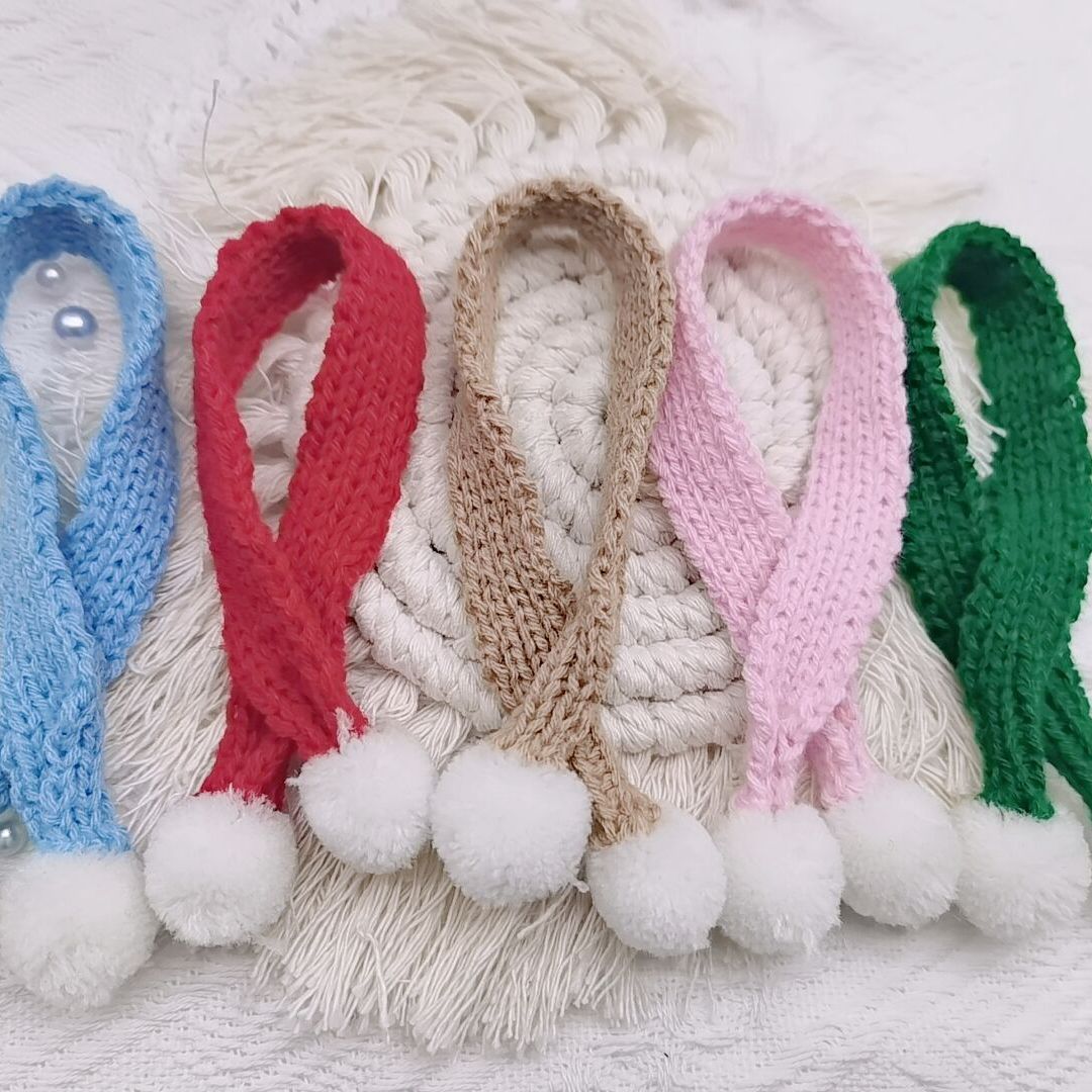 DIY in stock night light about 27cm small scarf knitted wool material Christmas scarf creative festival